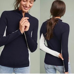 Blue, White, Red Adorable Anthropologie Moth Sweater Size M